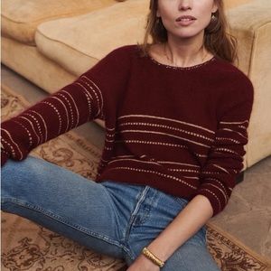 SÉZANE Tamara Jumper - Gold/Burgundy